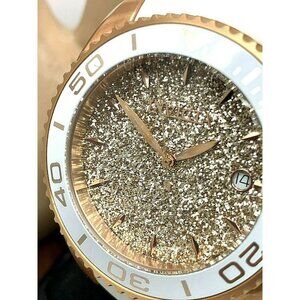 Invicta Women's Watch 22704 Angel Round Analog Rose Gold Tone White Rubber Strap